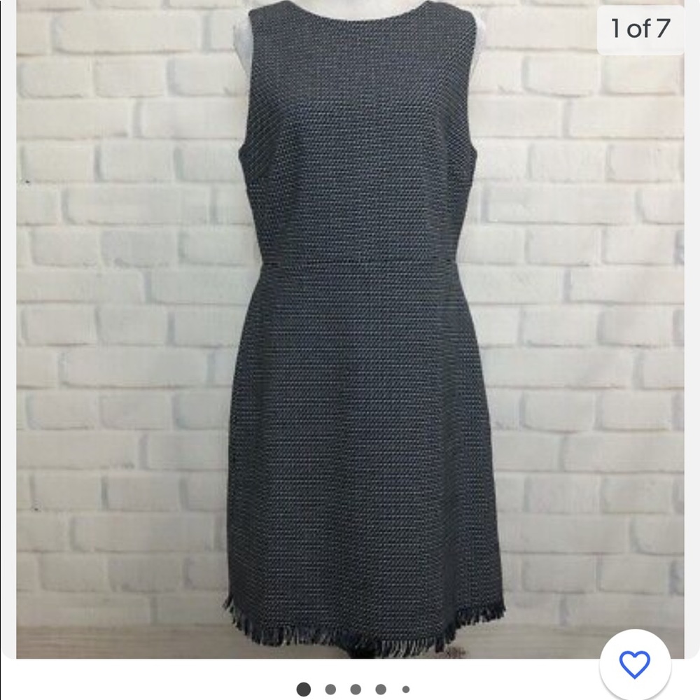 LOFT Navy Tweed Dress
